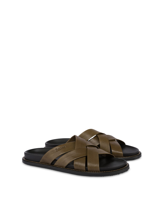 Pollini Ciabatte In Nappa Natural Feeling Militare Qualità