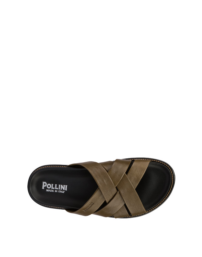 Pollini Ciabatte In Nappa Natural Feeling Militare Qualità