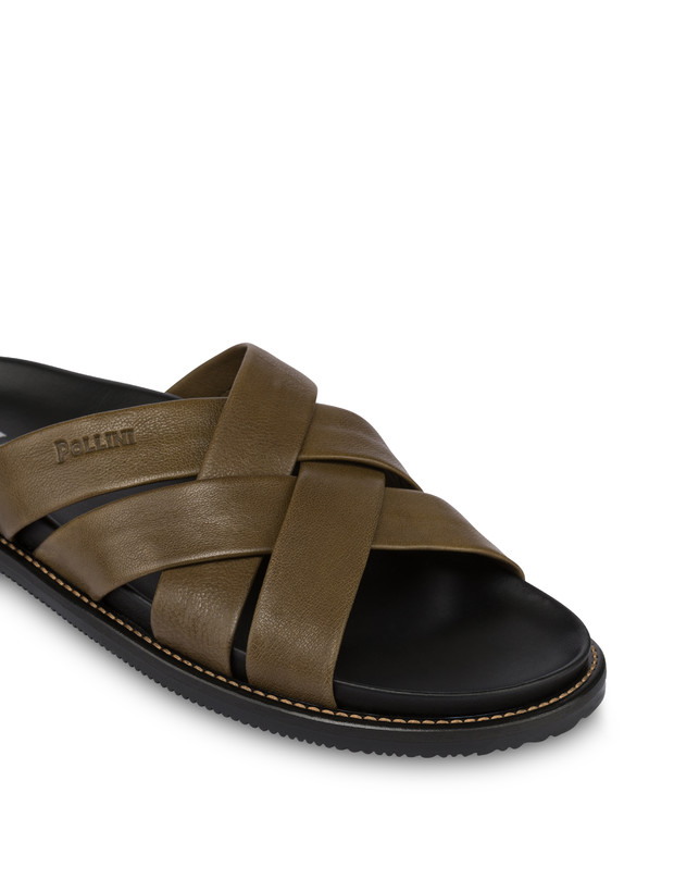 Pollini Ciabatte In Nappa Natural Feeling Militare Qualità