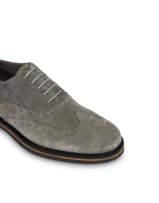 Pollini Derby In Crosta Con Broguering Corinto Grafite Vendita