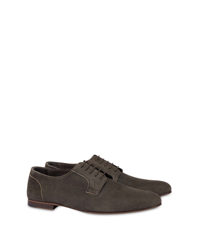 Pollini Derby In Scamosciato Flexy Grafite Pezzi Unici