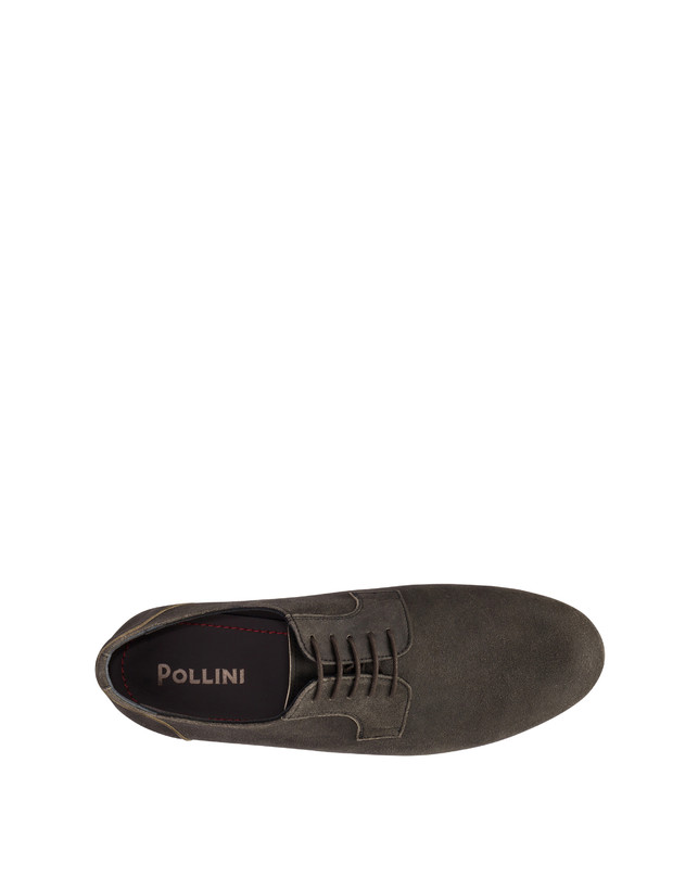 Pollini Derby In Scamosciato Flexy Grafite Pezzi Unici