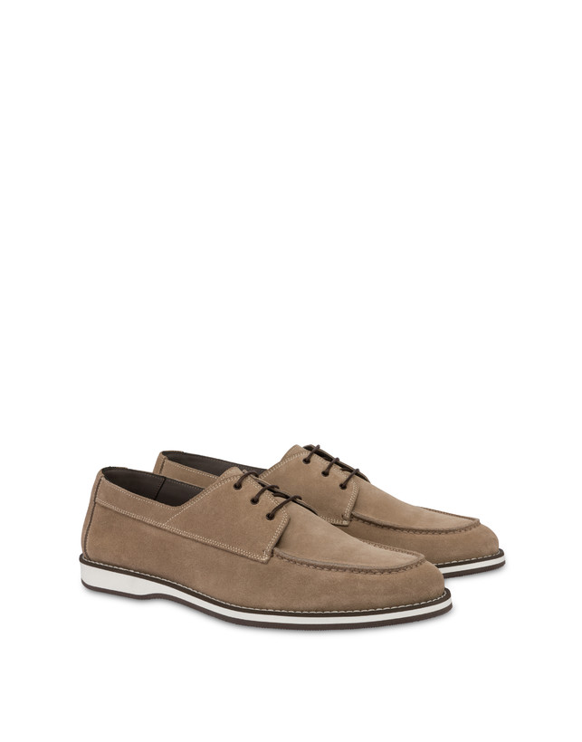 Pollini Derby In Crosta Green Field Beige Shopping Online