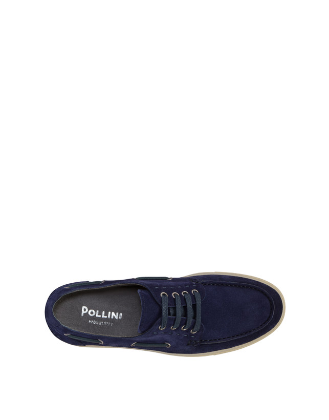 Pollini Scarpa Da Barca In Crosta Holiday Blu Sottocosto