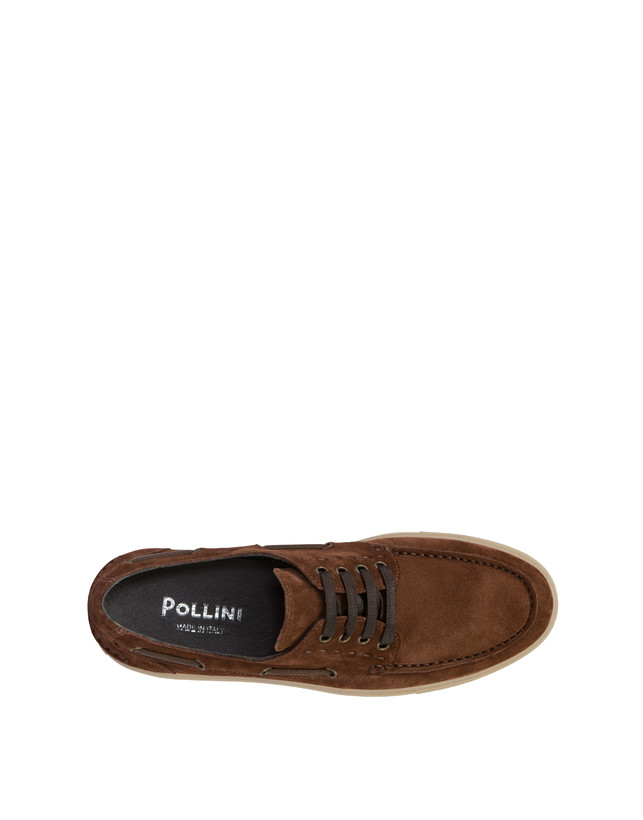 Pollini Scarpa Da Barca In Crosta Holiday Marrone Affare Del Giorno