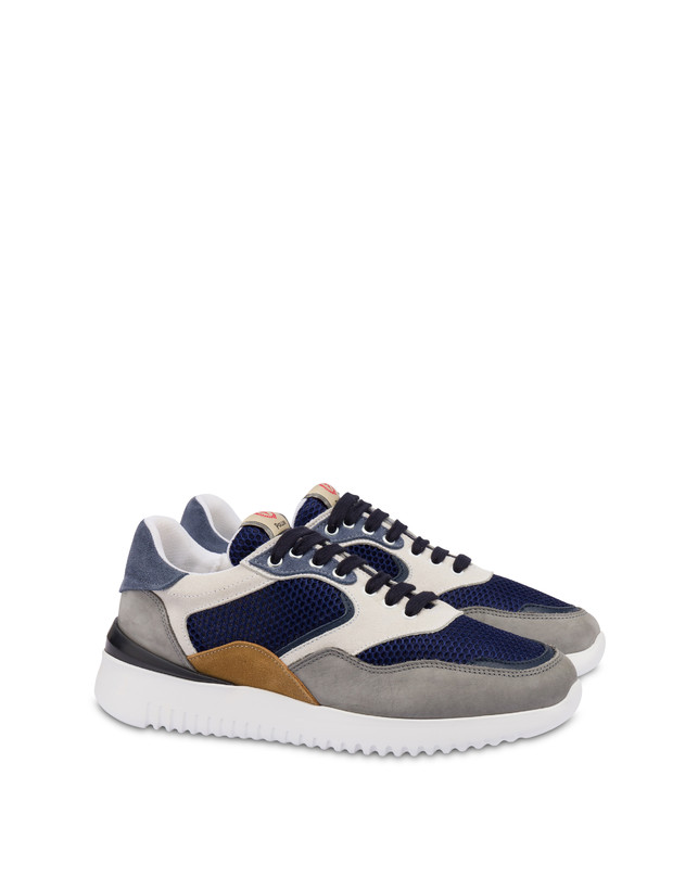 Pollini Sneakers Multicolor B-side Blu/grafite/navy/bianco/azzurro/mais Sconto