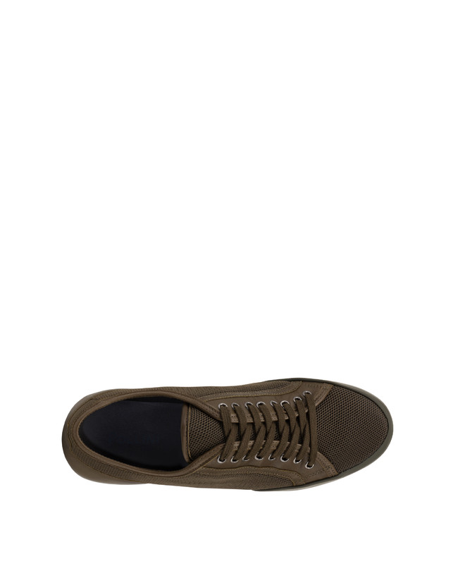 Pollini Sneakers In Vitello E Rete Sporty Driver Militare/militare/militare Economico