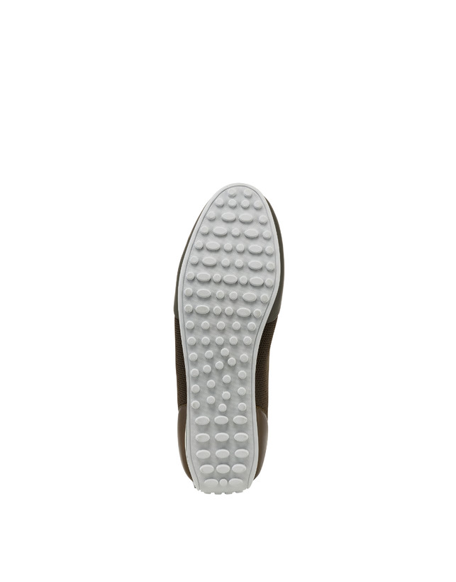 Pollini Sneakers In Vitello E Rete Sporty Driver Militare/militare/militare Economico