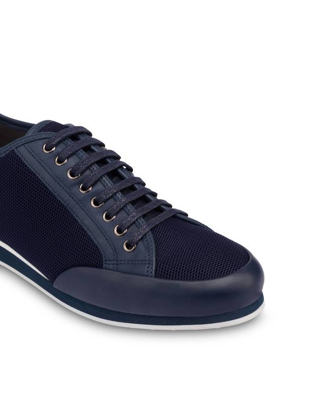 Pollini Sneakers In Vitello E Rete Sporty Driver Blu/blu/blu Online