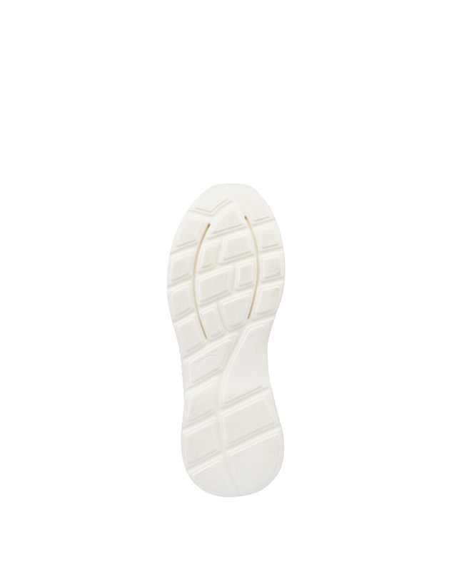 Pollini Sneakers In Nylon E Pelle Sfera Bianco/bianco/bianco/bianco/bianco/bianco In Vendita