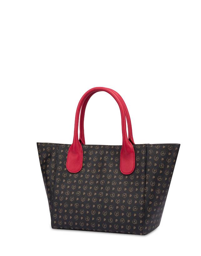 Pollini Tote Bag Medium Heritage Flowers Nero/rosso Saldi