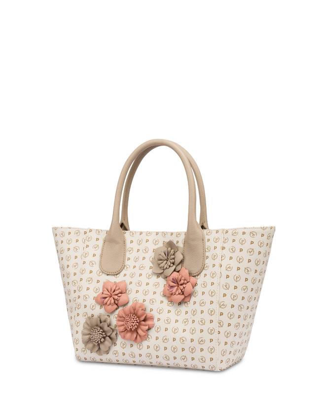 Pollini Tote Bag Medium Heritage Flowers Avorio/ghiaccio Hotsell