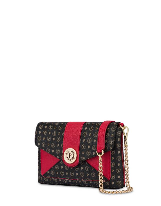 Pollini Borsa A Spalla Heritage Logo Classic Nero/lacca Vendita Calda