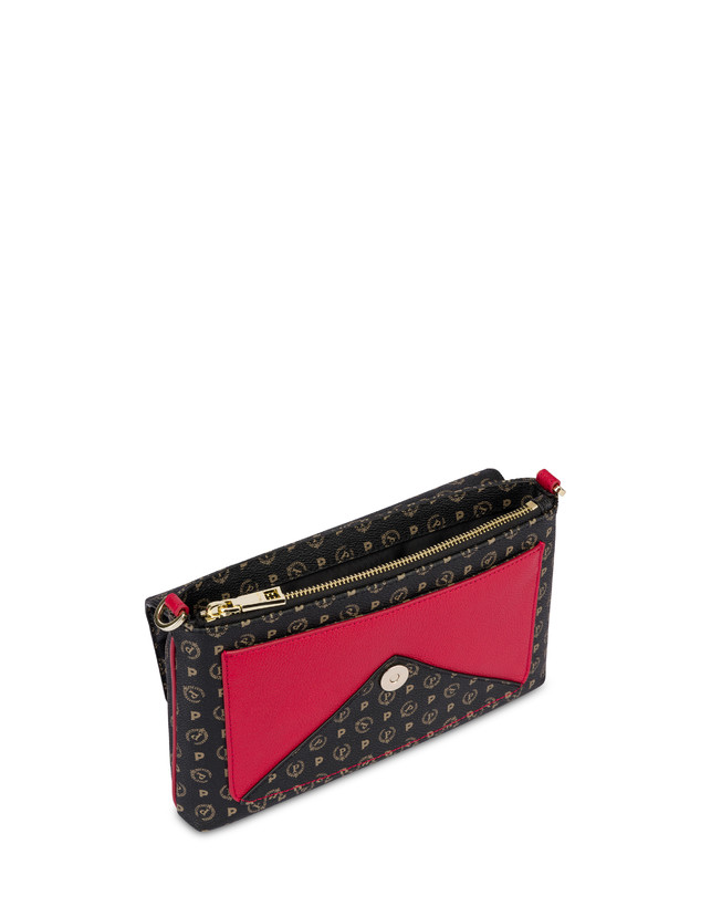 Pollini Borsa A Spalla Heritage Logo Classic Nero/lacca Vendita Calda