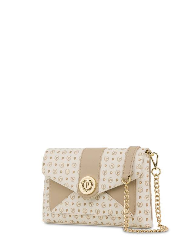 Pollini Borsa A Spalla Heritage Logo Classic Avorio/ghiaccio Vendita Economica