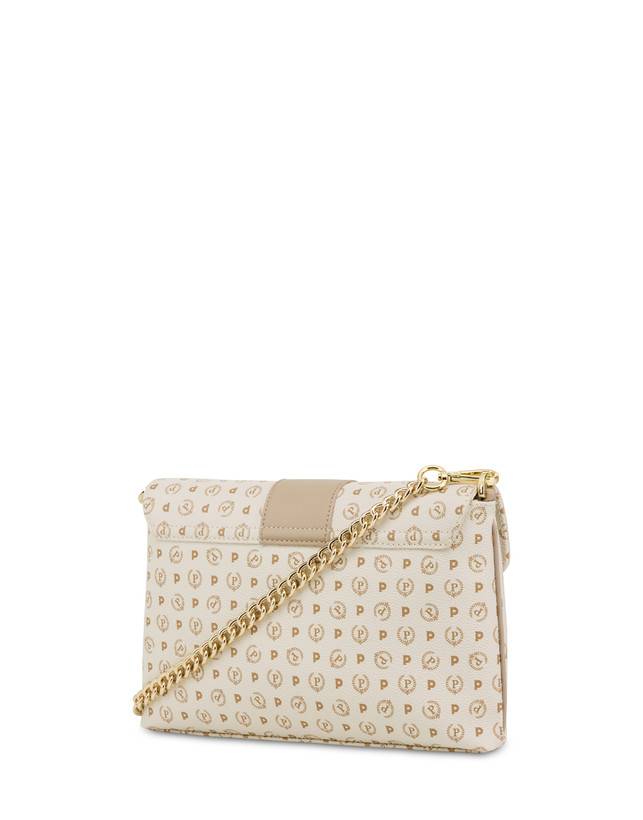 Pollini Borsa A Spalla Heritage Logo Classic Avorio/ghiaccio Vendita Economica