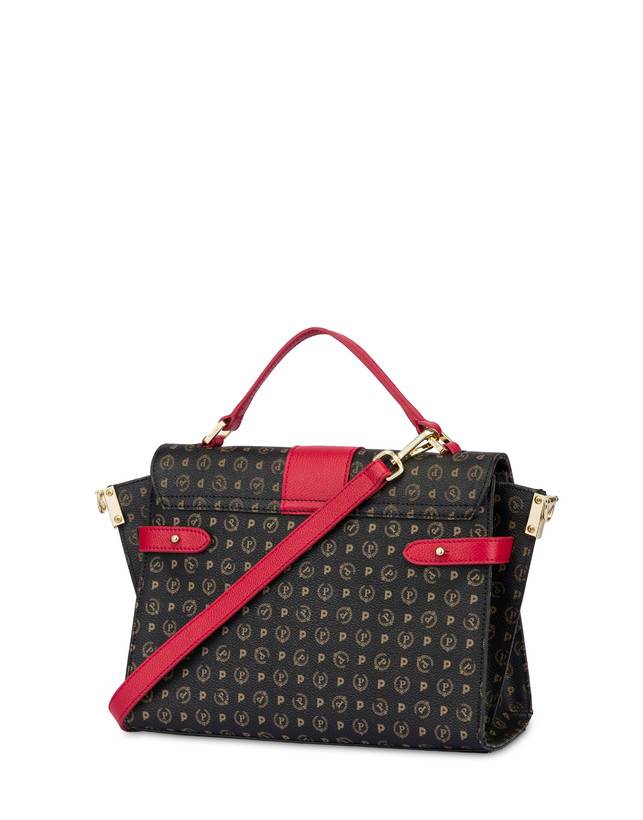 Pollini Borsa A Mano Strutturata Heritage Logo Classic Nero/lacca Saldi Di Fabbrica
