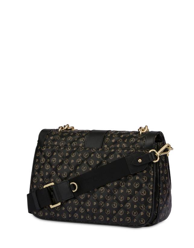 Pollini Borsa A Spalla Heritage Matelassé Nero/nero Saldi Di Fabbrica