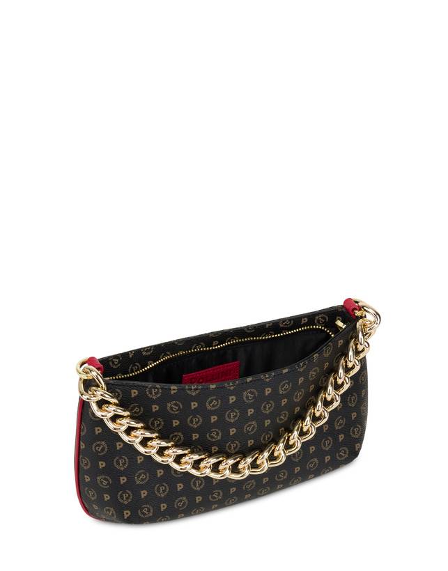 Pollini Borsa A Tracolla Heritage Logo Classic Nero/lacca Sconto di tempo limitato