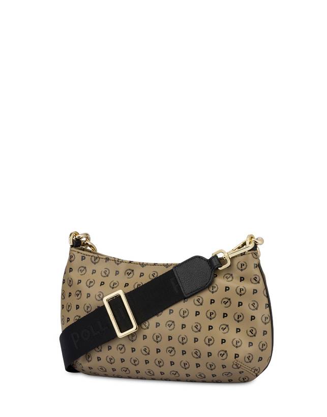 Pollini Borsa A Tracolla Con Catena Heritage Soft Touch Taupe/nero Prezzo di fabbrica