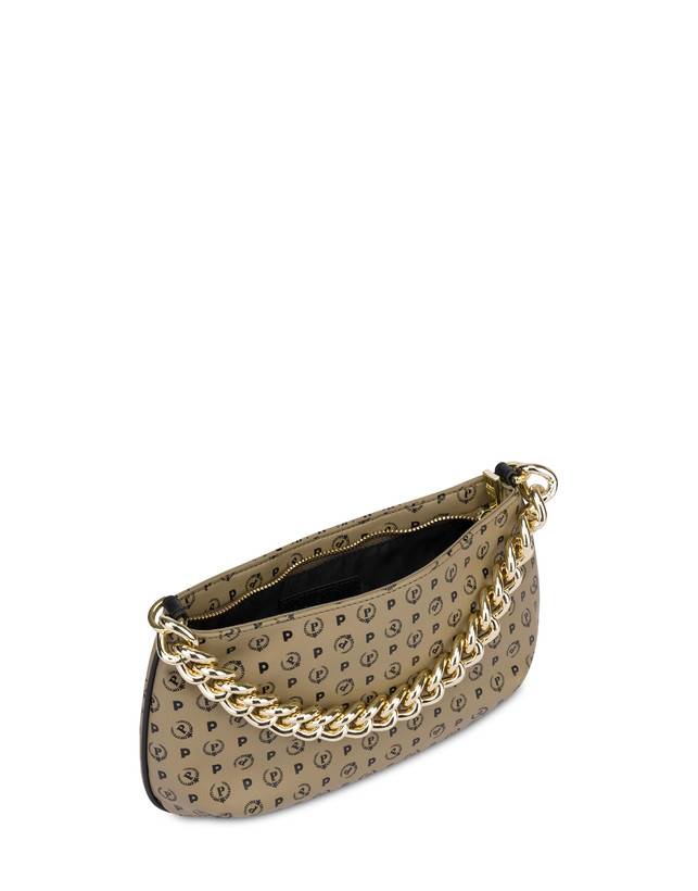 Pollini Borsa A Tracolla Con Catena Heritage Soft Touch Taupe/nero Prezzo di fabbrica