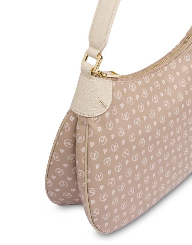 Pollini Borsa A Spalla In Pvc Heritage Soft Touch Beige/avorio Comprare a buon mercato