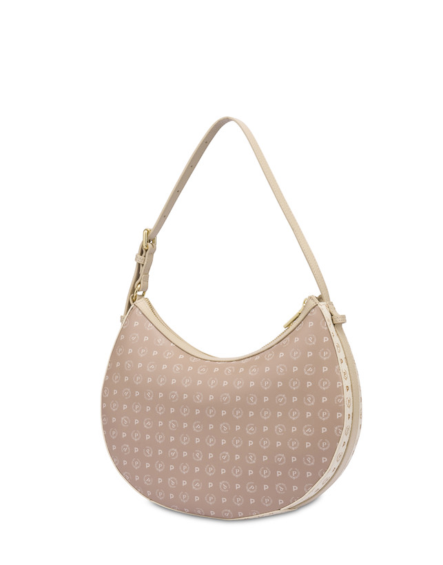 Pollini Hobo Bag In Pvc Heritage Soft Touch Avorio/beige/ghiaccio Fornitura limitata