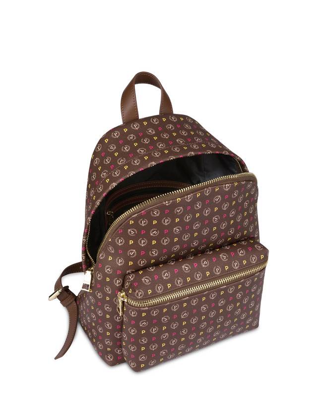Pollini Zaino Heritage Logo Classic Multicolor/marrone Smaltimento dello stoccaggio