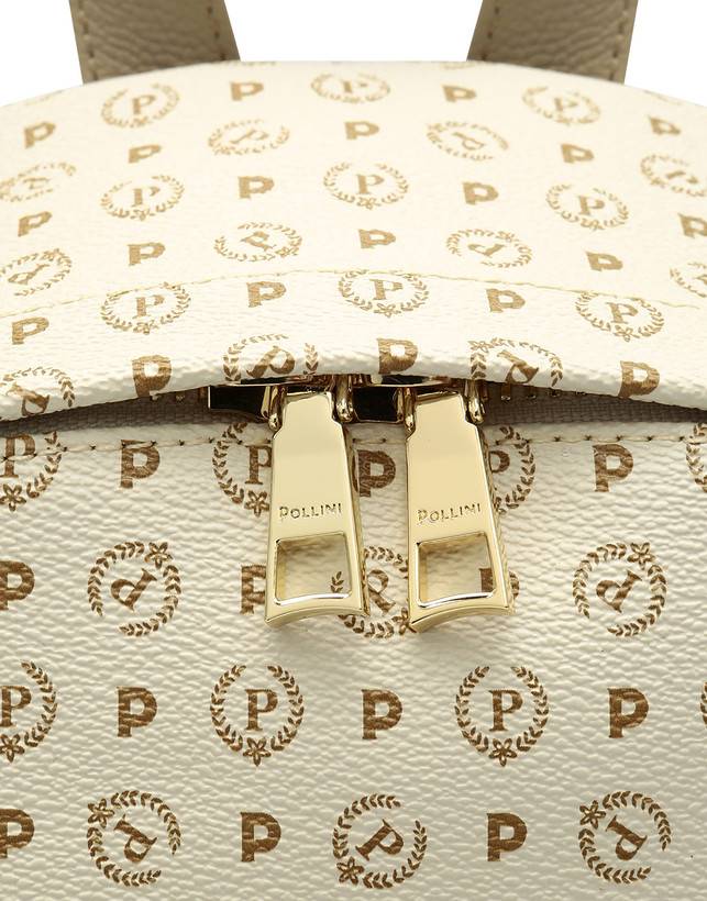 Pollini Zaino Heritage Logo Classic Avorio/ghiaccio Latest fashion