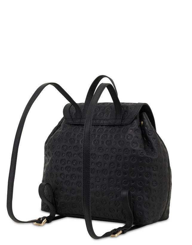 Pollini Zaino Heritage Logo Embossed Nero Bestseller