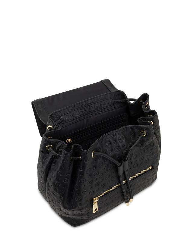 Pollini Zaino Heritage Logo Embossed Nero Bestseller