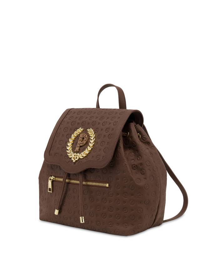 Pollini Zaino Heritage Logo Embossed Marrone Offerte stagionali