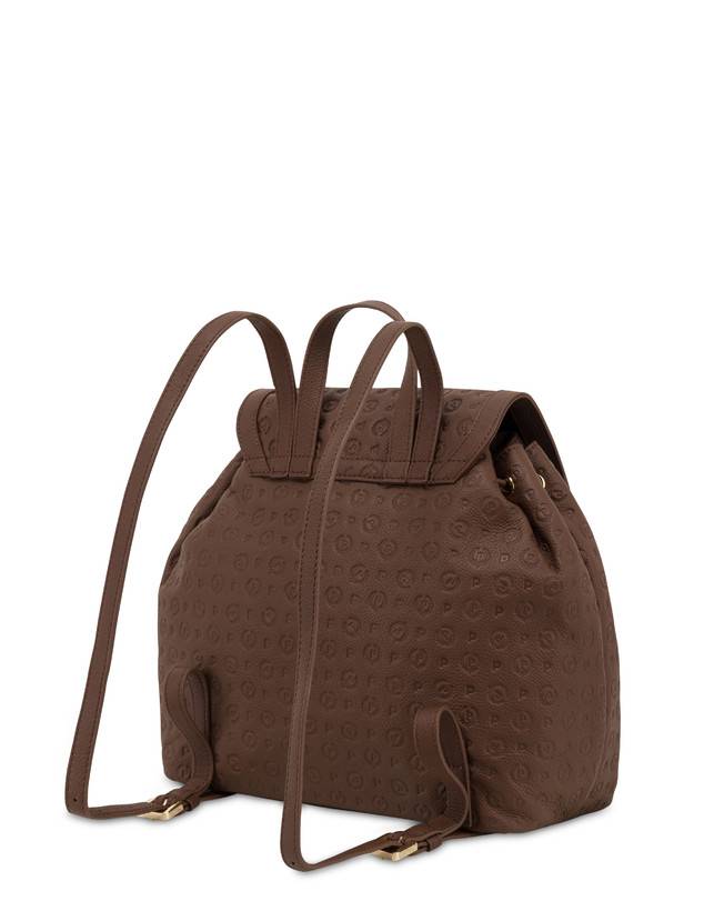 Pollini Zaino Heritage Logo Embossed Marrone Offerte stagionali