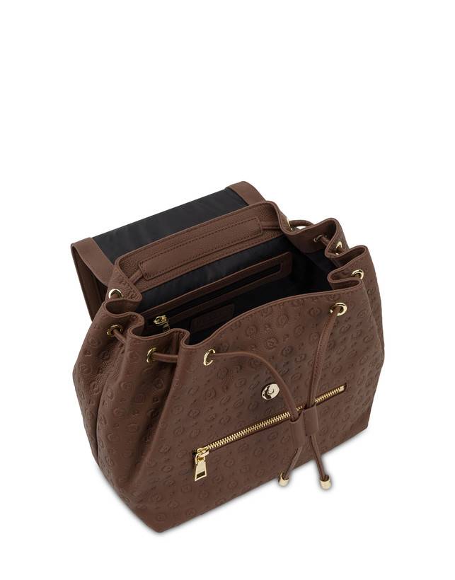Pollini Zaino Heritage Logo Embossed Marrone Offerte stagionali