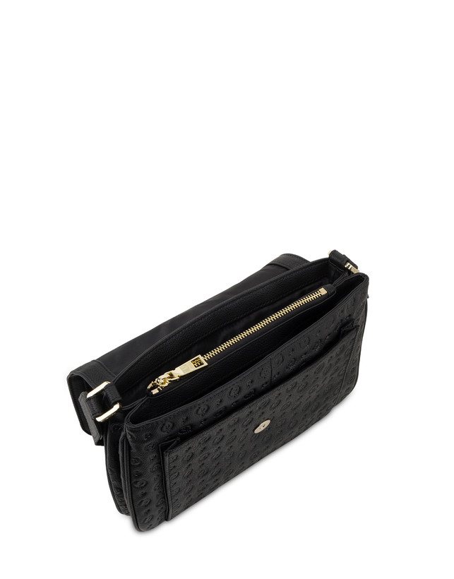 Pollini Borsa A Tracolla Heritage Logo Embossed Nero Liquidazione