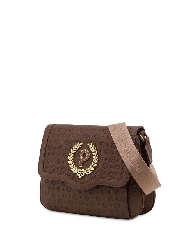 Pollini Borsa A Tracolla Heritage Logo Embossed Marrone Comprane uno, ottenene uno gratis