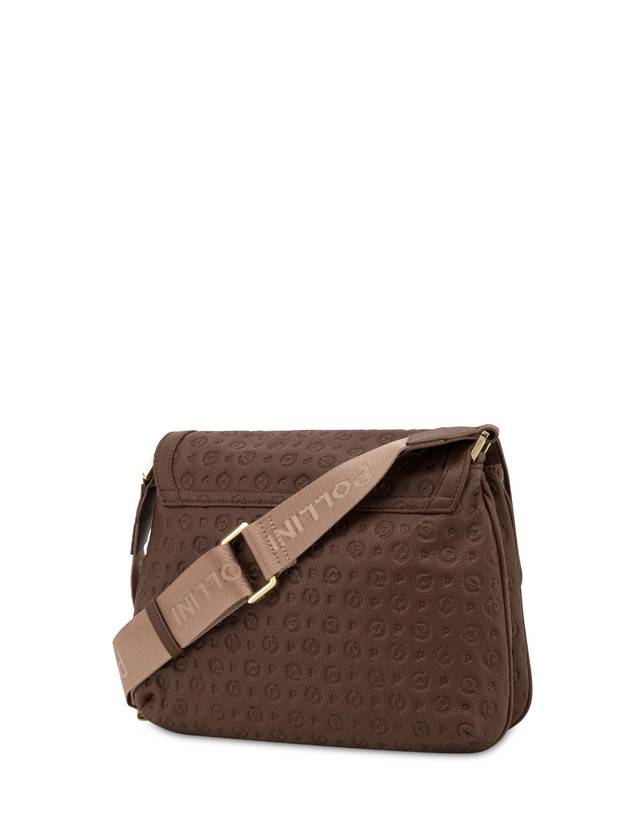 Pollini Borsa A Tracolla Heritage Logo Embossed Marrone Comprane uno, ottenene uno gratis