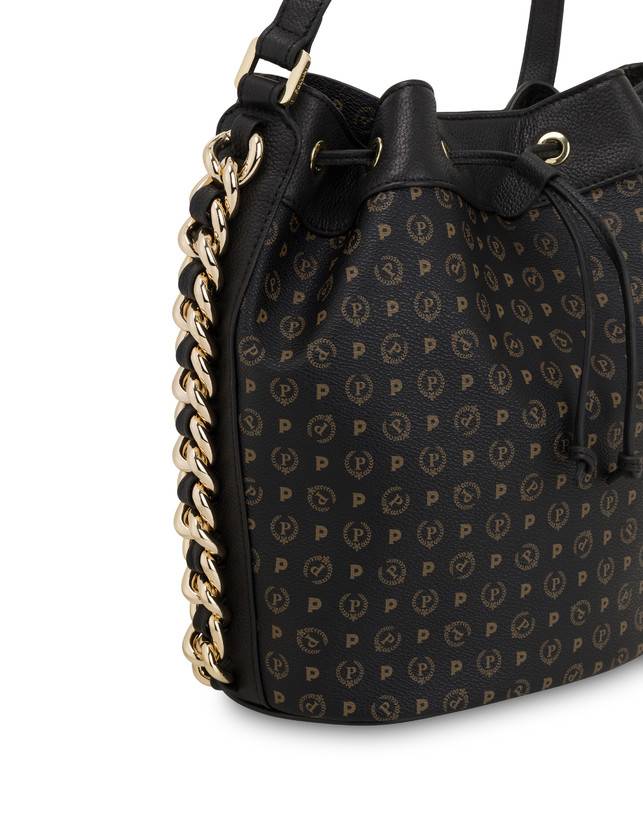 Pollini Borsa A Secchiello Heritage Logo Classic Nero/nero Offerta settimanale