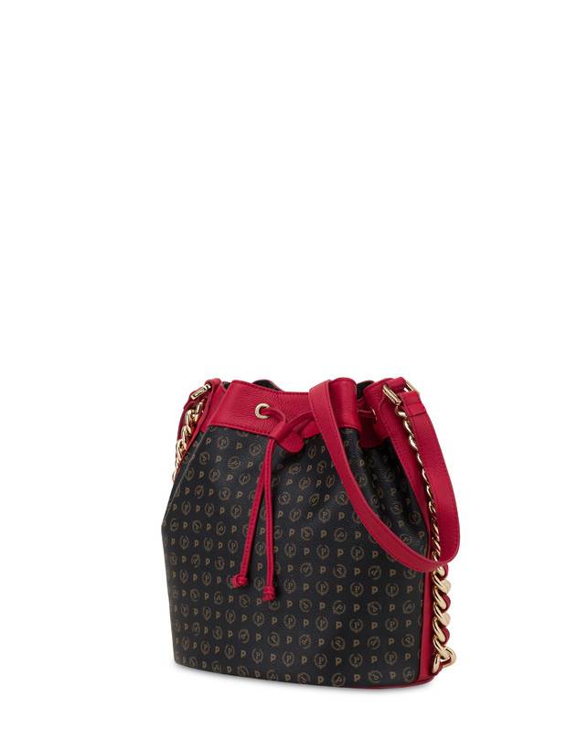 Pollini Borsa A Secchiello Heritage Logo Classic Nero/lacca Ritorno libero