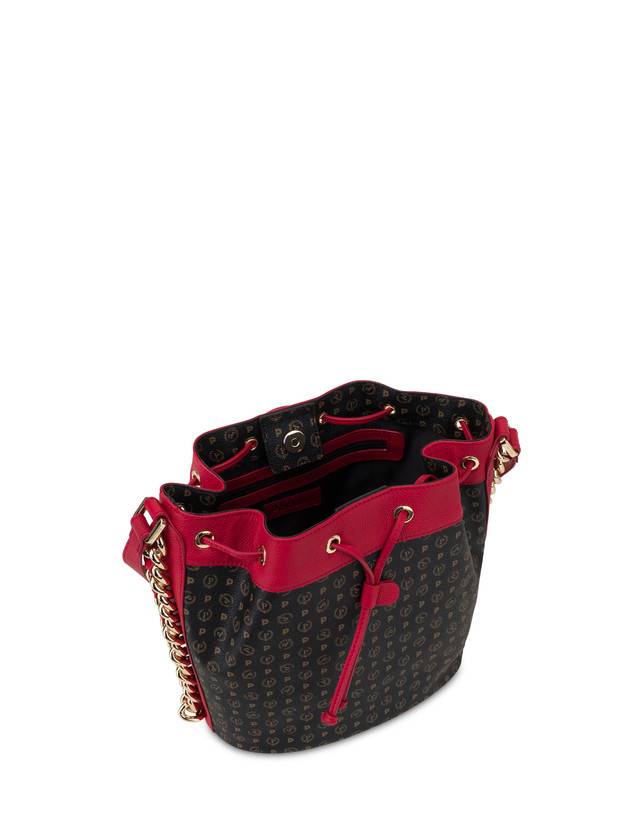 Pollini Borsa A Secchiello Heritage Logo Classic Nero/lacca Ritorno libero