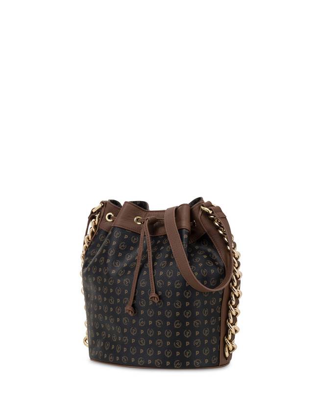 Pollini Borsa A Secchiello Heritage Logo Classic Nero/marrone Rilascio limitato