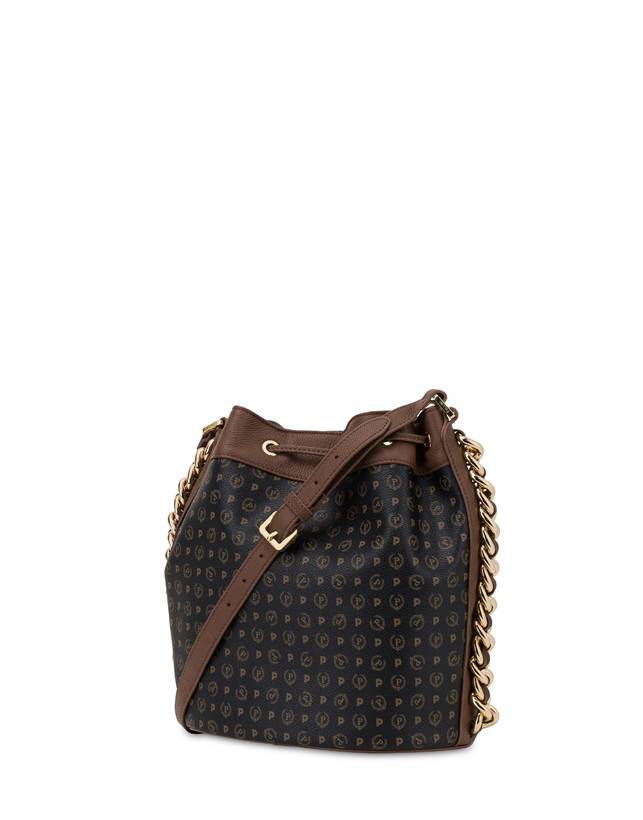 Pollini Borsa A Secchiello Heritage Logo Classic Nero/marrone Rilascio limitato