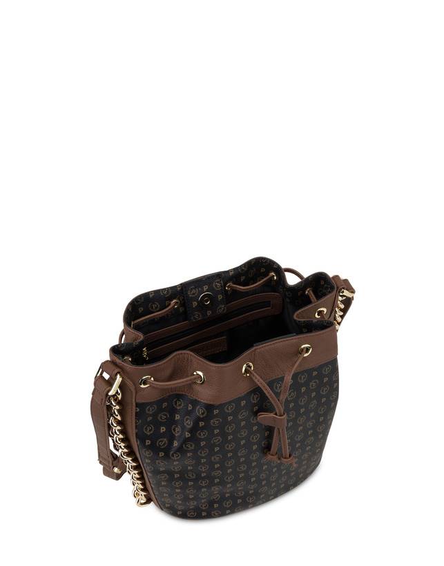 Pollini Borsa A Secchiello Heritage Logo Classic Nero/marrone Rilascio limitato