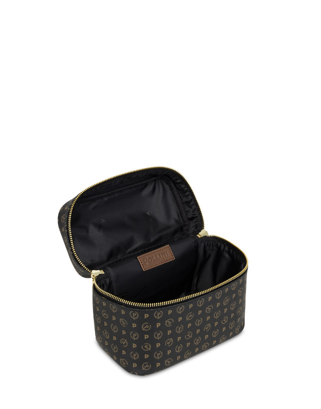 Pollini Borsa Beauty Piccola Heritage Logo Classic Nero/marrone Latest stili