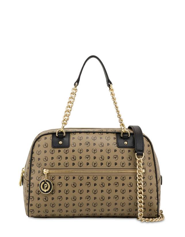 Pollini Borsa Doppio Manico Heritage Soft Touch Taupe/nero Fino al 50% di sconto