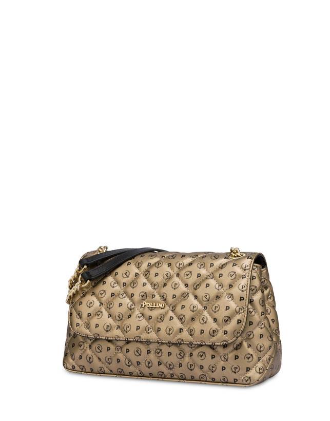 Pollini Borsa A Spalla Heritage Matelassé Oro/nero Sostegno trimestrale