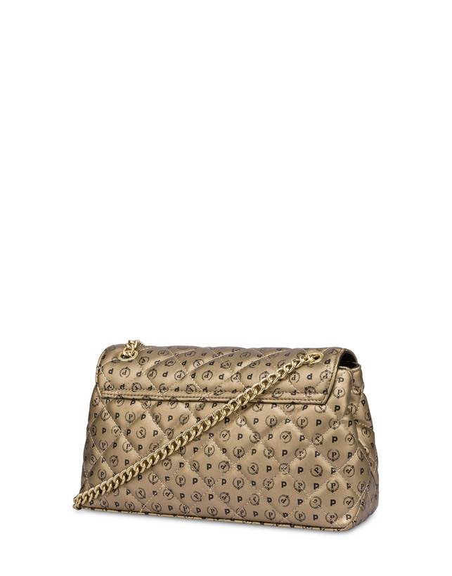 Pollini Borsa A Spalla Heritage Matelassé Oro/nero Sostegno trimestrale