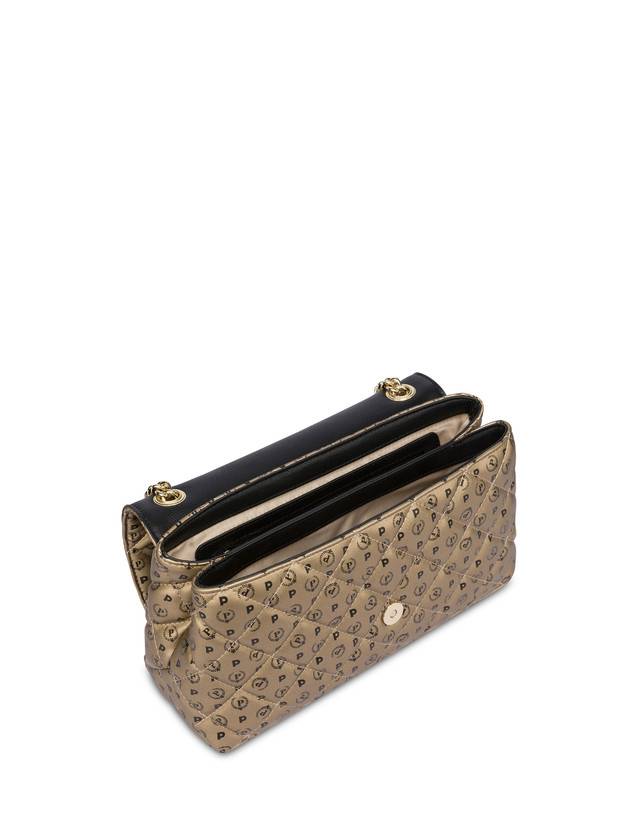 Pollini Borsa A Spalla Heritage Matelassé Oro/nero Sostegno trimestrale