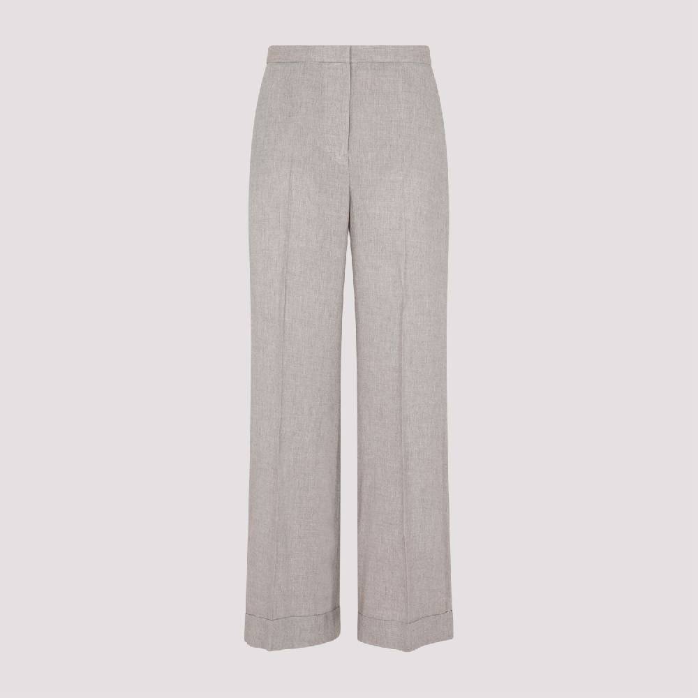 TOTEME  Pantaloni Larghi Marrone Chiaro TOTEME - Viscosa & Cashmere Vendita Calda