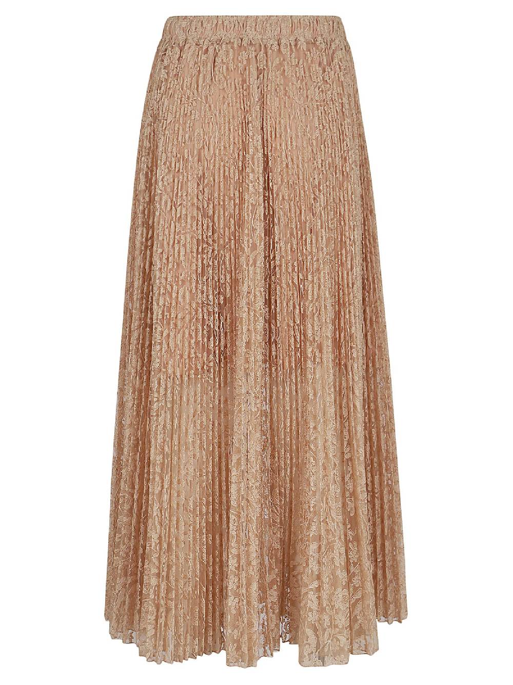 ERMANNO SCERVINO  Gonna Midi Piegata Pizzo Color Carne ERMANNO SCERVINO Italy
